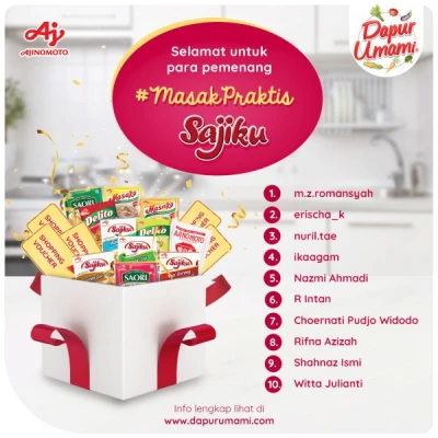 Selamat Kepada Para Pemenang #MasakPraktisSajiku!